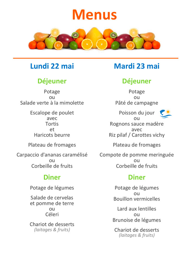 exemplemenu Groupe Entraide